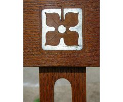 Wylie & Lochhead, a Pair of Glasgow School Oak Arts & Crafts Bedroom Chairs - Thumbnail 7