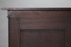 Liberty & Co Moorish walnut music cabinet with bottle neck glass up & over door - Thumbnail 1