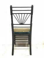 E W Godwin attri, A Pair of Anglo-Japanese Side Chairs with Radiating Spindles - Thumbnail 1