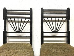 E W Godwin attri, A Pair of Anglo-Japanese Side Chairs with Radiating Spindles - Thumbnail 7