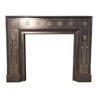 Dr. C. Dresser, Important Aesthetic Movement Marble Fire Surround with Bulrushes