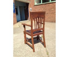 Heal's (attributed). a Set of Eight English Arts & Crafts Oak Dining Chairs - Thumbnail 6