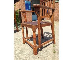 Heal's (attributed). a Set of Eight English Arts & Crafts Oak Dining Chairs - Thumbnail 8