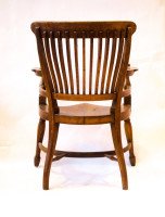 E. W. Godwin, attributed. An Oak Armchair with Shaped Back & Crinoline Hoop Stretcher - Thumbnail 3