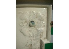 Arts & Crafts Cast Iron Fireplace with Its Original Cast Iron Overmantel Mirror - Thumbnail 6