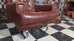 Pair of Mid-Century Modern French Cantilever Armchairs with Double Chrome Bases - Thumbnail 5