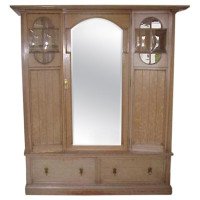 Waring & Gillows George Walton Style Of, Arts & Crafts Wardrobe & Dressing Table
