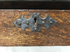 A W N Pugin Gillows, Gothic Revival Oak Marble-Top Washstand with Carved Florets - Thumbnail 13