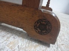 A W N Pugin Gillows, Gothic Revival Oak Marble-Top Washstand with Carved Florets - Thumbnail 17