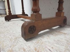 A W N Pugin Gillows, Gothic Revival Oak Marble-Top Washstand with Carved Florets - Thumbnail 18