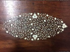 Moorish Carved and Inlaid Teak Folding Coffee Table - Thumbnail 3