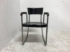 Emile Guillot Tubular Steel Modernist Armchair Made by Thonet - Thumbnail 2