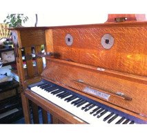 Valkyrie Arts and Crafts Oak Piano Designed by L F Wyburd for Liberty and Co - Thumbnail 7
