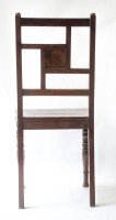 Bruce Talbert attri, An Anglo-Japanese Walnut Chair With a Carved Sunflower  - Thumbnail 3