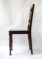 Bruce Talbert attri, An Anglo-Japanese Walnut Chair With a Carved Sunflower  - Thumbnail 2