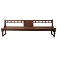 Bruce Talbert, attr, a Long Aesthetic Movement Oak Bench with Carved Florets - Thumbnail 1