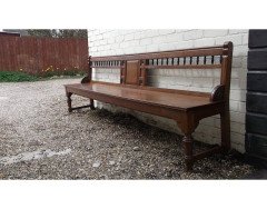 Bruce Talbert, attr, a Long Aesthetic Movement Oak Bench with Carved Florets - Thumbnail 2