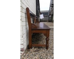 Bruce Talbert, attr, a Long Aesthetic Movement Oak Bench with Carved Florets - Thumbnail 3