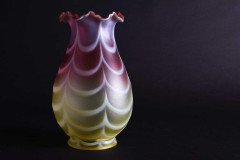 Thomas Webb, a Large Vaseline and Cranberry Shade, Circa 1900 - Thumbnail 4