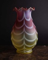 Thomas Webb, a Large Vaseline and Cranberry Shade, Circa 1900 - Thumbnail 5