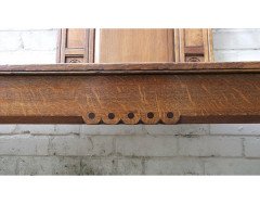 Bruce Talbert, attr, a Long Aesthetic Movement Oak Bench with Carved Florets - Thumbnail 7
