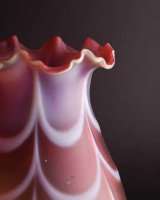 Thomas Webb, a Large Vaseline and Cranberry Shade, Circa 1900 - Thumbnail 6