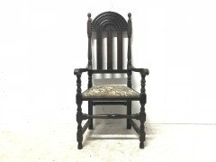 Liberty & Co. Set of 14 Gothic Style Arts & Crafts Oak Dining Chairs & Armchairs - Thumbnail 12