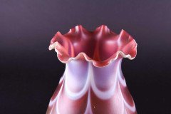 Thomas Webb, a Large Vaseline and Cranberry Shade, Circa 1900 - Thumbnail 8