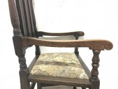 Liberty & Co. Set of 14 Gothic Style Arts & Crafts Oak Dining Chairs & Armchairs - Thumbnail 17