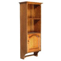 An Arts & Crafts Oak & Chequer Inlaid Wall Cabinet - Thumbnail 1