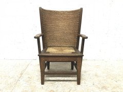 Near Matching Pair of Arts & Crafts Small and Large Children's Orkney Chairs - Thumbnail 7