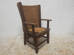 Near Matching Pair of Arts & Crafts Small and Large Children's Orkney Chairs - Thumbnail 8