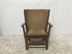 Near Matching Pair of Arts & Crafts Small and Large Children's Orkney Chairs - Thumbnail 9