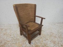 Near Matching Pair of Arts & Crafts Small and Large Children's Orkney Chairs - Thumbnail 11