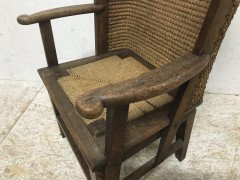Near Matching Pair of Arts & Crafts Small and Large Children's Orkney Chairs - Thumbnail 15