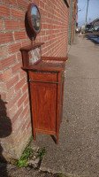 Arts & Crafts Gentleman's Oak Wash or Shaving Stand with Purple Marble - Thumbnail 2
