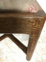 Gordon Russell, an Arts & Crafts Cotswold Oak Stool with Carved Cross Stretcher - Thumbnail 6