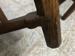 Gordon Russell, an Arts & Crafts Cotswold Oak Stool with Carved Cross Stretcher - Thumbnail 8