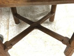 Gordon Russell, an Arts & Crafts Cotswold Oak Stool with Carved Cross Stretcher - Thumbnail 9