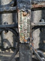 Pair of Arts & Crafts Hand Forged Iron Gates with Sweeping Top Rails - Thumbnail 6