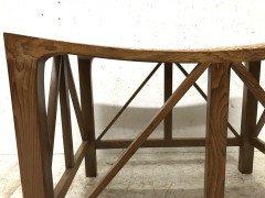 Hugh Birkett, Master Craftsman, an Arts & Crafts Handmade Yew Wood Thebes Stool - Thumbnail 5