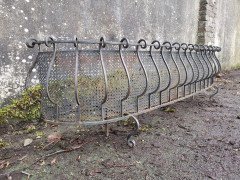French Iron Scroll Work Window or Patio Planter with Curved Ends on Shaped Feet - Thumbnail 2