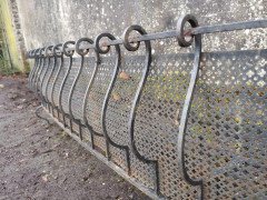 French Iron Scroll Work Window or Patio Planter with Curved Ends on Shaped Feet - Thumbnail 3