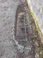 French Iron Scroll Work Window or Patio Planter with Curved Ends on Shaped Feet - Thumbnail 4