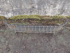 French Iron Scroll Work Window or Patio Planter with Curved Ends on Shaped Feet - Thumbnail 6