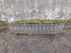 French Iron Scroll Work Window or Patio Planter with Curved Ends on Shaped Feet - Thumbnail 8