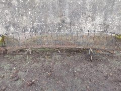 French Iron Scroll Work Window or Patio Planter with Curved Ends on Shaped Feet - Thumbnail 10