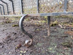 French Iron Scroll Work Window or Patio Planter with Curved Ends on Shaped Feet - Thumbnail 11