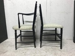 Morris & Co Ford Maddox Brown A set of five Arts & Crafts Ebonized Sussex Chairs - Thumbnail 5