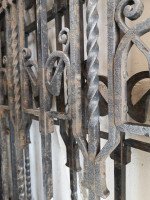 Tall Set of A&c Cast Iron Gates in the Glasgow Style with Split Heart Details - Thumbnail 11